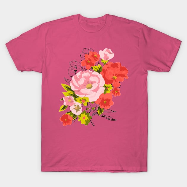 Spring Bouquet T-Shirt by ShubShank